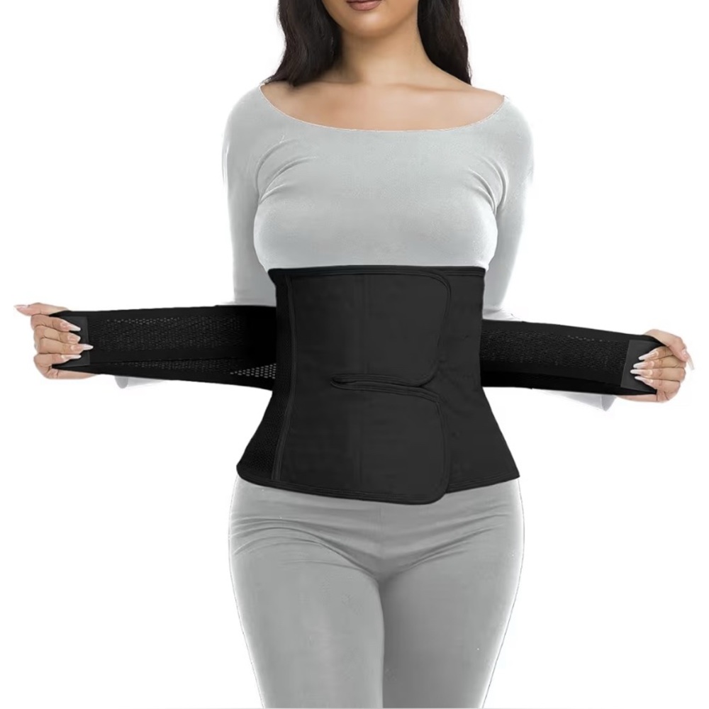 Postpartum belly band and abdominal binder size large